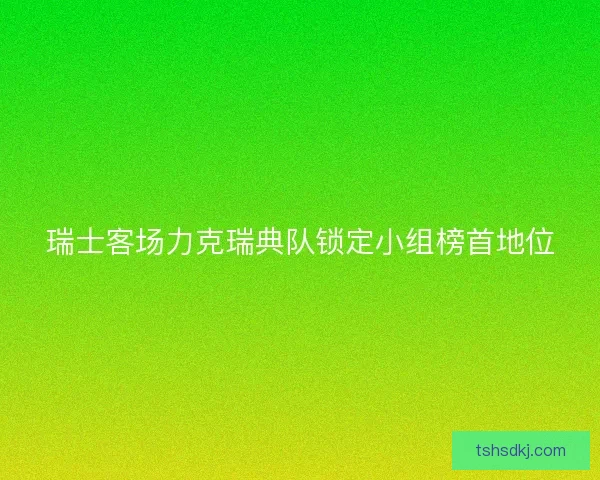 瑞士客场力克瑞典队锁定小组榜首地位
